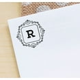 thumbnail image 3 of Printtoo Office Stationary R-40 Square Swirl Border R Alphabet Monogram Initial Self Inking Rubber Stamp, 3 of 5