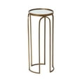 thumbnail image 4 of Kate and Laurel Pomeroy Vintage Decorative Drink Table, 11 x 11 x 24, Mirrored Glass and Antique Gold, Traditional Glam Pedestal Table with Arched Base and Round Tabletop, 4 of 6