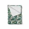 thumbnail image 2 of Palm Tree Soft Flannel Fleece Throw Blanket, Dreamy Abstract Jungle Foliage Rainforest Growth with Double Exposure Effect, Cozy Plush for Indoor and Outdoor Use, 60" x 80", Multicolor, by Ambesonne, 2 of 6