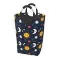 thumbnail image 1 of DouZhe 50L Rectangular Laundry Basket, Cartoon Cute Sun Star Moon Prints Waterproof Foldable Laundry Hamper with Aluminum Handles, 1 of 6