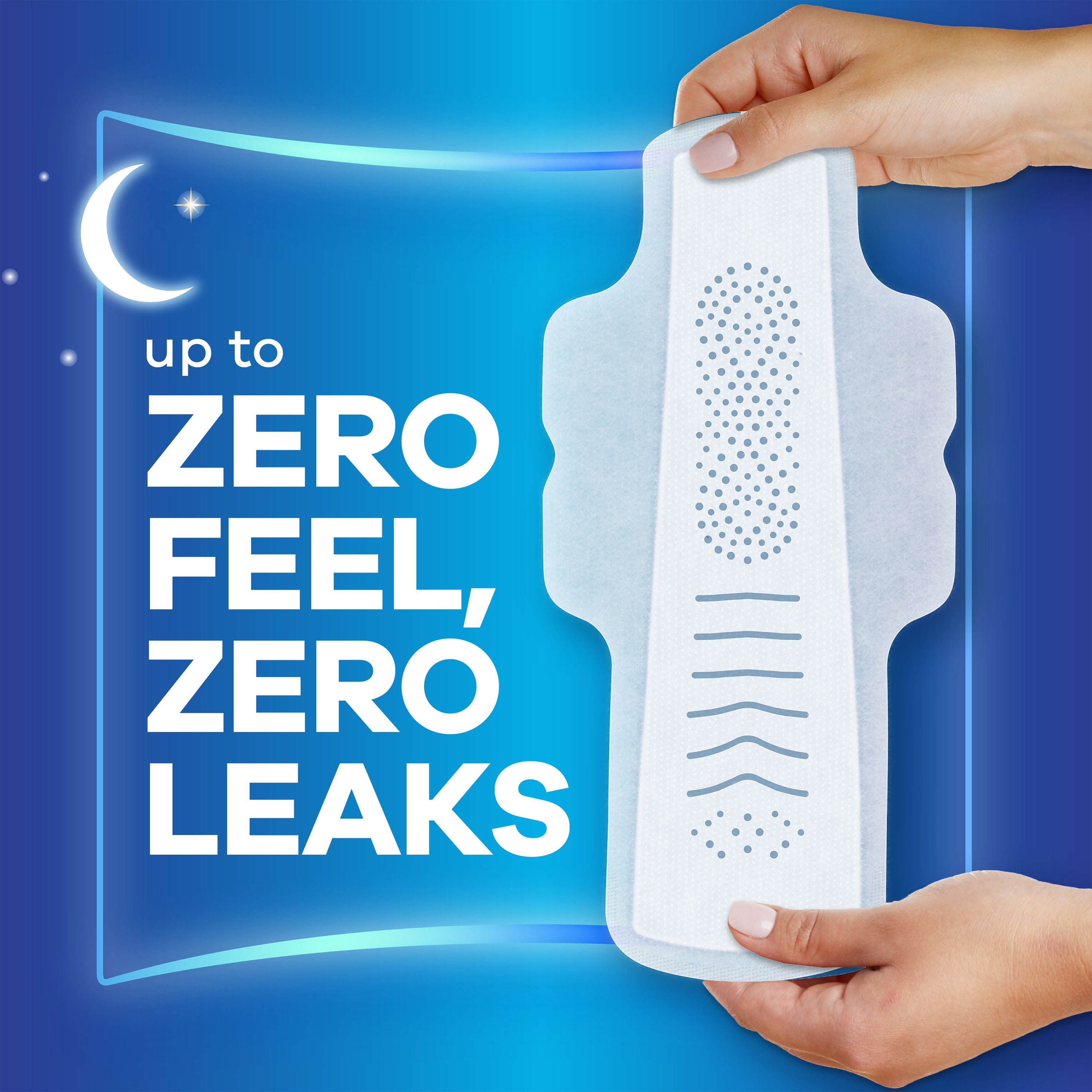 Always Infinity Feminine Pads for Women, Flexfoam Pads with Wings, Size 5, Extra Heavy Overnight Absorbency, Unscented, 11CT