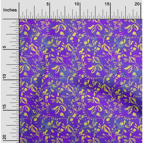 oneOone Cotton Cambric Purple Fabric Batik Craft Projects Decor Fabric Printed By The Yards 42 Inch Wide