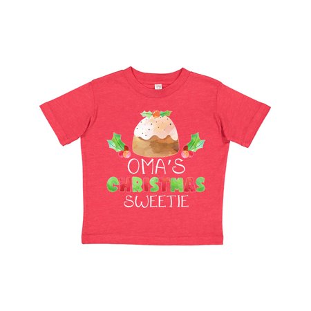

Inktastic Oma s Christmas Sweetie with Holiday Cake and Holly Gift Toddler Boy or Toddler Girl T-Shirt