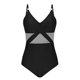 thumbnail image 4 of Trajes de baño de una pieza para mujer. Traje de baño de manga corta con cuello redondo y camiseta estampada de Pascua para mujer., 4 of 5