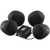 Boss Audio MCBK450 Black 1000 watt Motorcycle/ATV Sound System with Two Pairs of 3 Inch Weather Proof Speakers, Aux Input and Volume Control