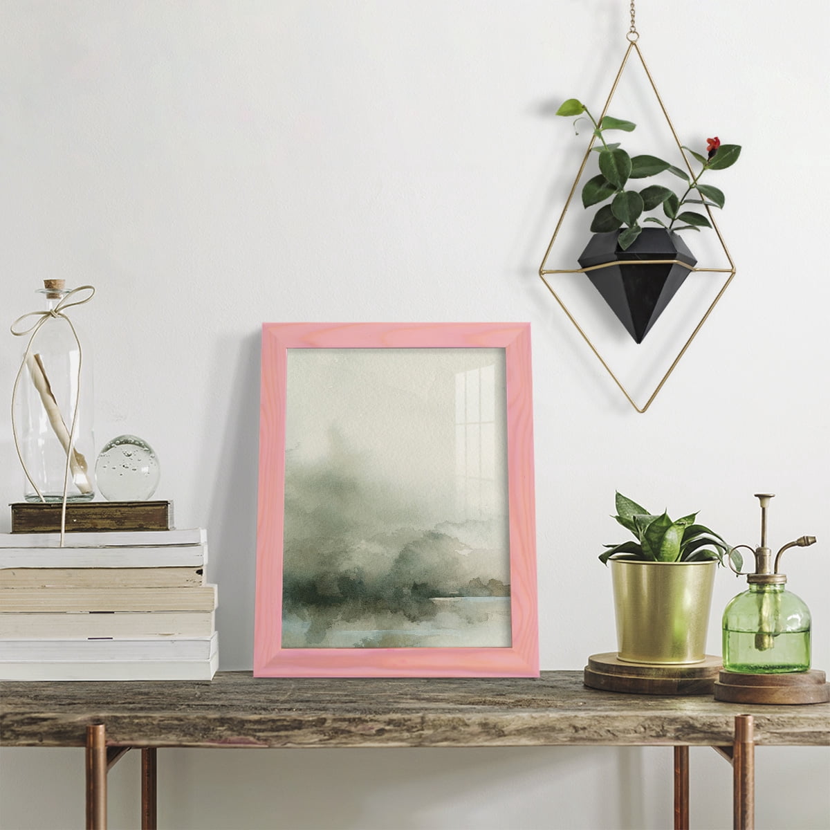 Heavy Fog I - Framed Print w/glass - Sunset Pink