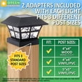 thumbnail image 2 of GreenLighting Evolve Black Solar Post Cap Lights - 4x4 Post Caps and Outdoor Post Lights - Waterproof Solar Lights for Fence Posts - Solar Post Lights fit 4x4 5x5 Vinyl/PVC (Black, 12 Pack), 2 of 6