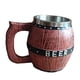 thumbnail image 5 of Vasos con Forma de Cubo de Cocina con Asa, Jarra de Cerveza de Barril de Madera, 5 of 9