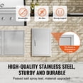 thumbnail image 2 of KFFKFF Barbecue Access Door, 17W x 24H Inch Solo Outdoor Kitchen Entry, Stainless Steel Recessed Door, Wall Upright Door with Grip, for Barbecue Island, Grill Station, External Cupboard, 2 of 9