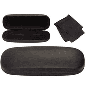 Hard Shell Brushed Eyeglass Case, Protective Holder for Glasses and Sunglasses