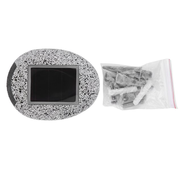 6Pcs Solar Powered LED Spot Lamp Resin Stone Lamp Warm Lights for Outdoor Courtyard Decoration