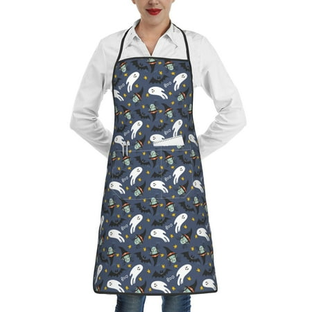 

Rocae Halloween A for Kitchen Aprons for Women Adjustable Cooking Kitchen Chef Apron for Men with Pockets