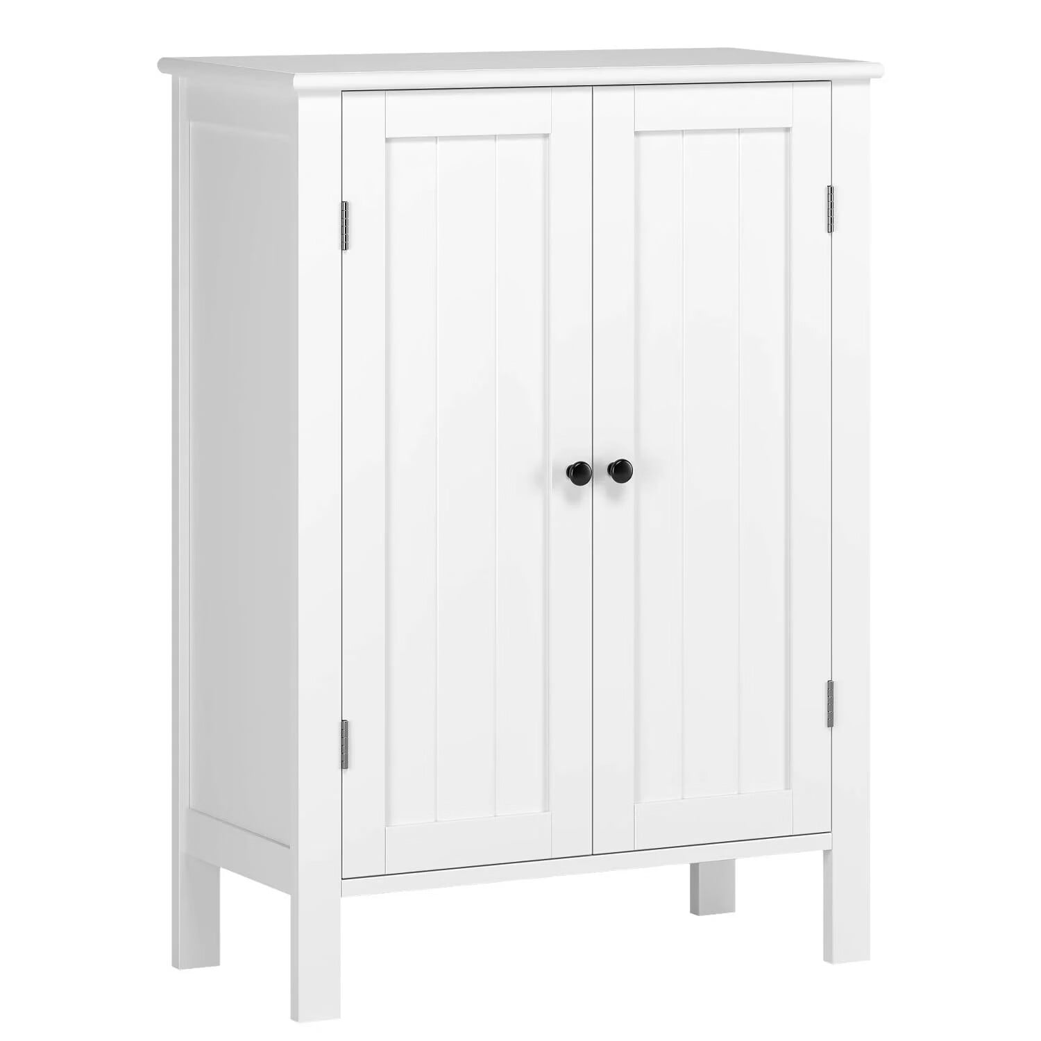 Homecho White Bathroom Storage with Doubledoors and Adjustable
