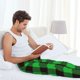 thumbnail image 5 of Balery Buffalo Plaid Green Black Pantalones de pijama para hombre, pijama ultraligero, pantalón de descanso-Small, 5 of 6