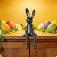 thumbnail image 2 of 1PCS Ceramic Rabbit Figurine Rabbit Statue Shelf Sitter Decor, Long-Eared Sitting Bunnies Sculpture for Home Bookshelf Mantel Elegant Art Decor for Birthday Gift, 2 of 9