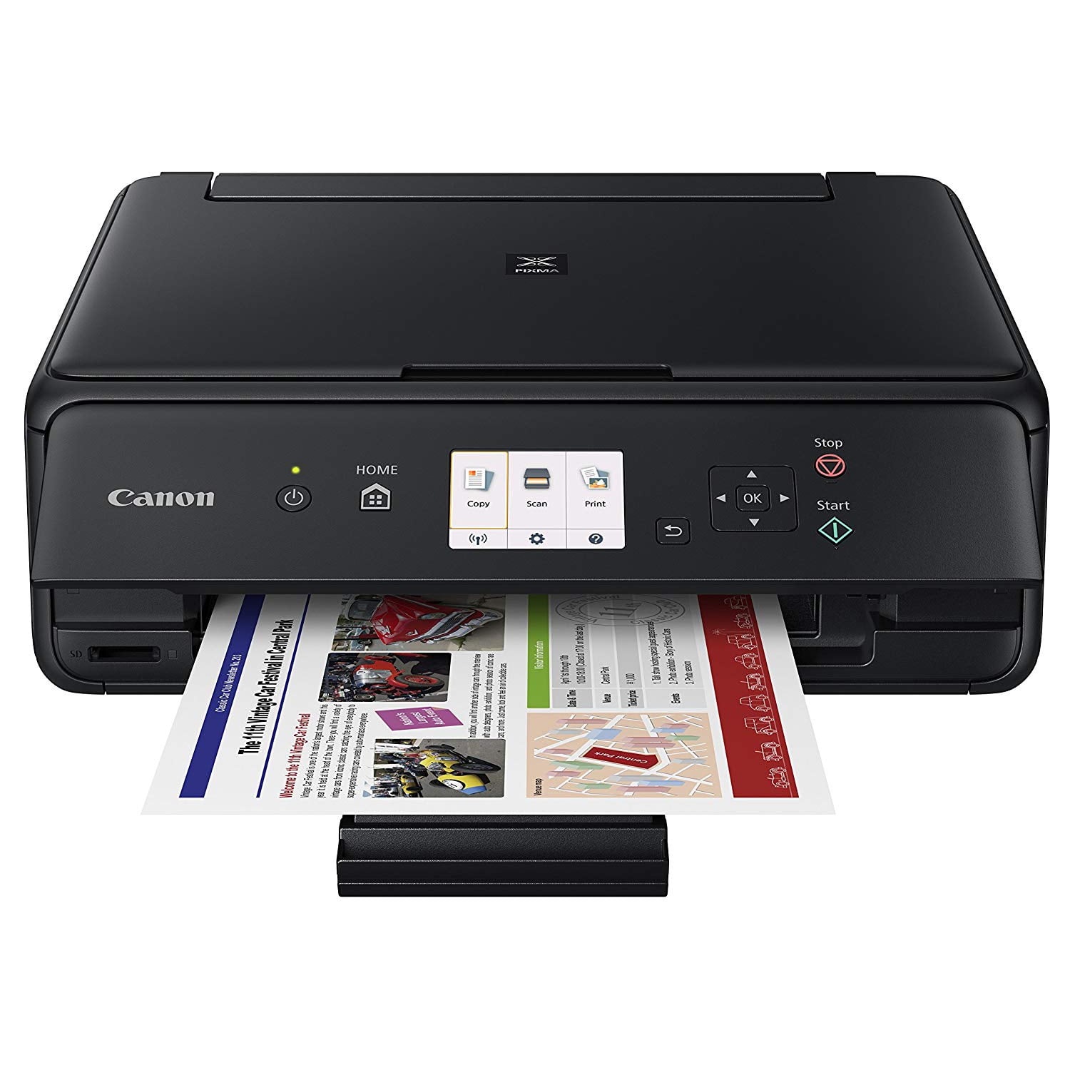 Black Canon Office Products PIXMA TS5020 BK Wireless color Photo Printer with Scanner & Copier