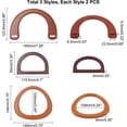 thumbnail image 2 of 6Pcs 3Styles Wooden Bag Handle Replacement Handle Purse Handmade Bag Handles for Handbag Crafting Mixed Color, 2 of 6
