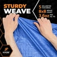 thumbnail image 5 of X-pose Safety Better Blue Poly Tarp 5' x 7' - Multipurpose Protective Cover - Lightweight, Durable, Waterproof, Weather Proof - 5 Mil Thick Polyethylene, 5 of 8
