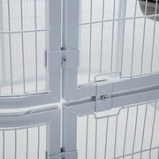 Walnest Extra Large White Bird Outdoor Iron Aviary Doves Cage,Heavy Duty Parrot cage Walk in Aviary Flight Pet Offer(86.40 x 63.60 x 81.60 Inches)