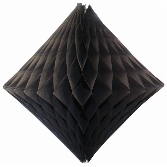 Lot de 3 12 Pouces Décoration Diamant Nid d'Abeille Noir