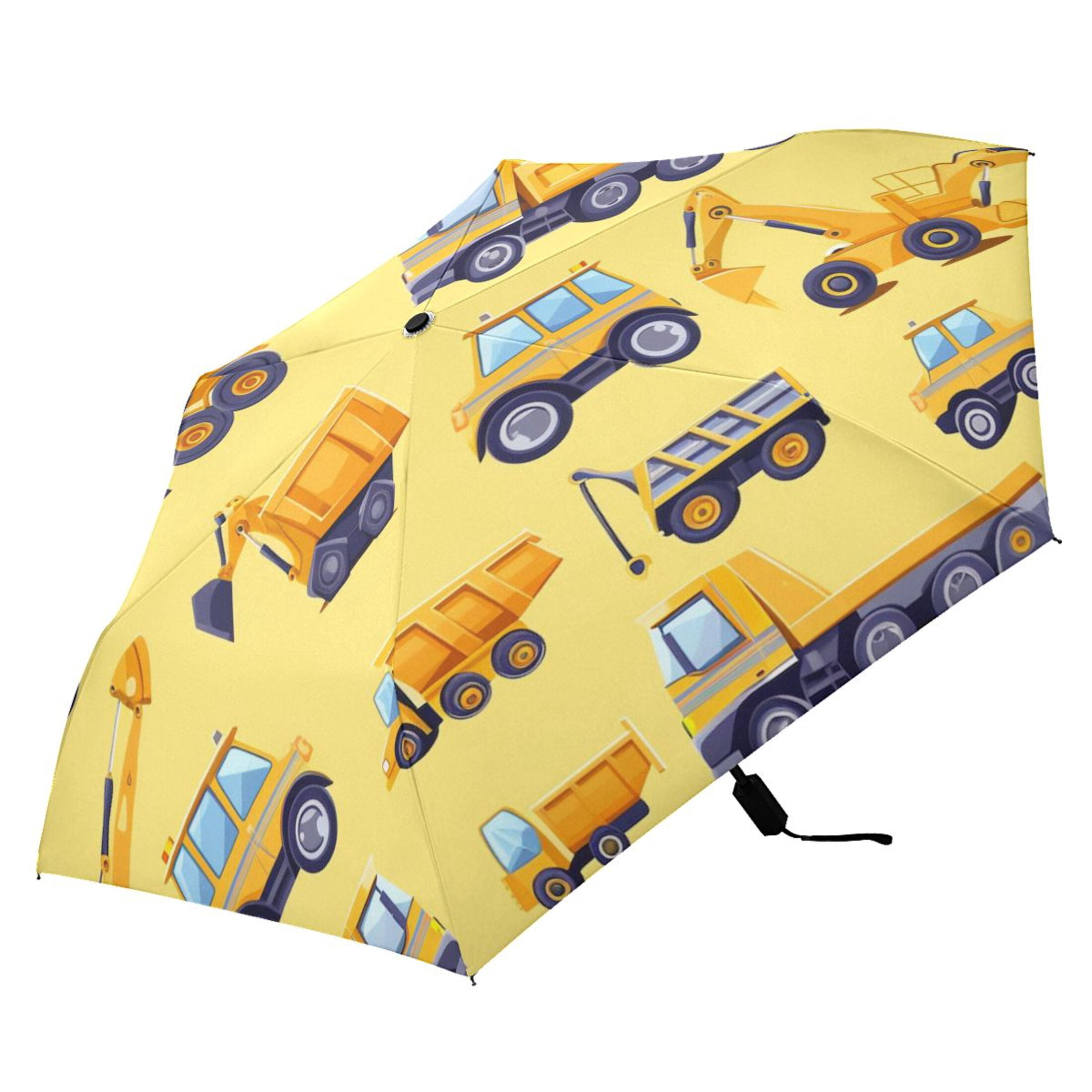 Backhoe Excavator Dump Truck Compact Sun Umbrella Windproof Travel Umbrellas for Rain Strong Portable UV Protection