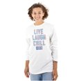 thumbnail image 3 of Live Laugh Chill Icee Logo Retro Long Sleeve TShirt Men Women Brisco Brands M, 3 of 6