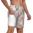 thumbnail image 2 of Balery Tropical Pitaya Mens Swim Trunks Swim Shorts for Men Quick Dry Inseam Beach Shorts with Compression Liner Pocket-Medium, 2 of 9