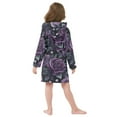thumbnail image 4 of FORMRS Niños Bathrobe Unisex Hooded Robe Soft Plush Pajamas Sleepwear, Size 2-3T, Roses and Pearls, 4 of 7