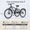 thumbnail image 4 of Lilypelle Adult Mountain Tricycle, 7 Speed 3 Wheel Bike, 24/26/27 Inch Adult Trikes w/ Front Suspension, All Terrain Tires, Large Rear Basket, Disc Brakes, Bottle Cage for Seniors, Women, Men, 4 of 8