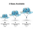 thumbnail image 6 of Toddler Boys Girls Bucket Hat Summer Baby Sun Hat UPF 50+ Sun Protective Toddler Bucket Hat Summer Kids Beach Hats Wide Brim Outdoor Play Hat For Boys Girls Gibobby,1-3 Years,Sky Blue, 6 of 9