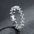 thumbnail image 3 of Sterling Silver Geometric Full Circle Zircon Ring Electroplated Womens Fashion Jewelry Gift, 3 of 4