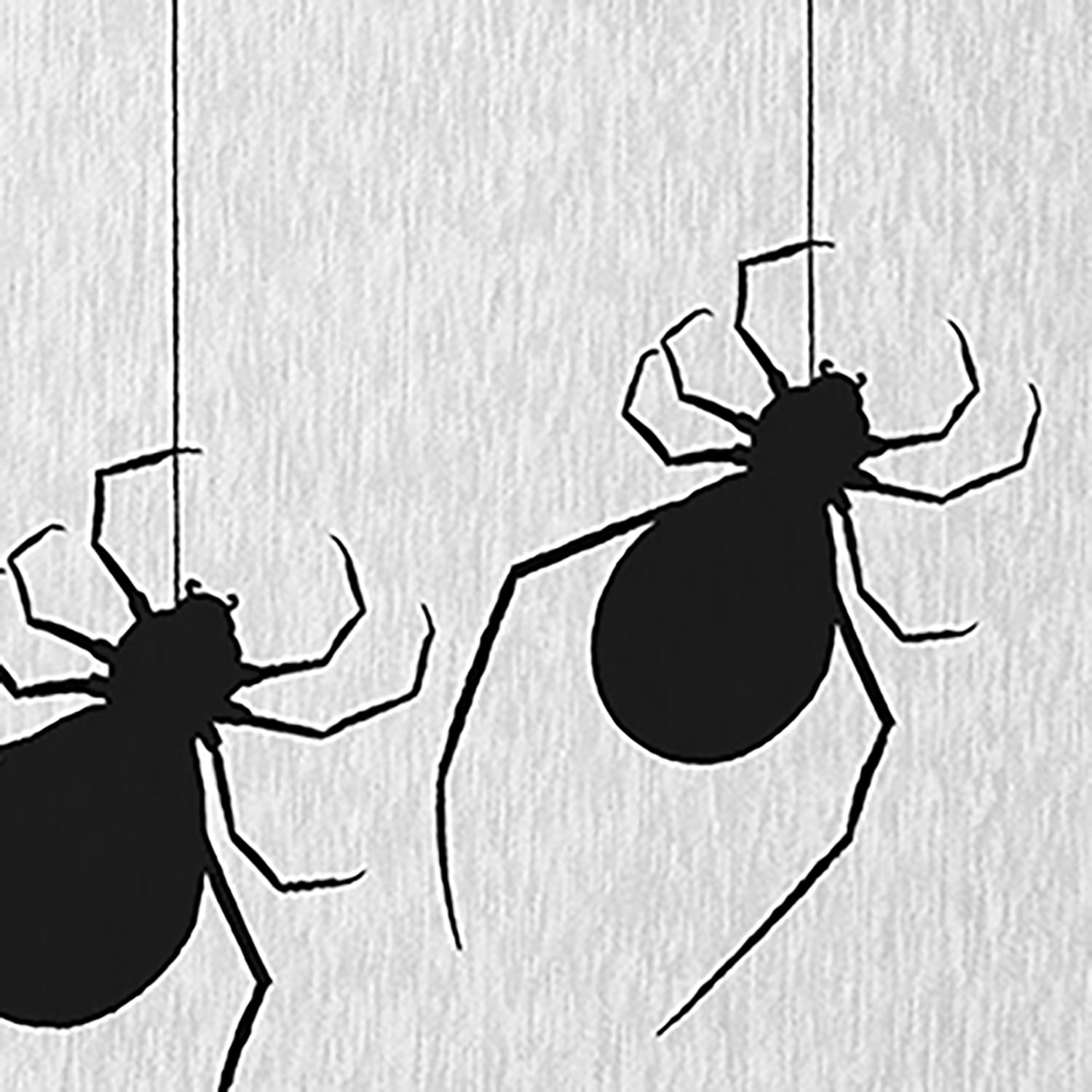 Simply Daisy Hanging Spiders White Halloween Chenille Area Rug, 3' x 5'