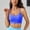 Blue, variant on Racerback Sports Bra for Women Seamless Medium Support Workout Bra Square Neck Yoga Running Top Adjustable Green,Size M