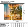 thumbnail image 2 of Tropical Beach Curtains, Ocean Beachy Sunset Palm Tree Sea Seaside Landscape Rod Pocket Blackout Window Treatments for Living Room Bedroom, 84" W X 84" L, 2 of 6