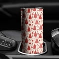 thumbnail image 3 of 20oz Red Christmas Tree Pattern Skinny Tumblers Stainless Steel Tumbler with Lid and Straw,Vacuum Insulated Double Wall Travel Tumbler Cups with Cleaning Brush for Coffee,Tea, 3 of 6