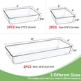 thumbnail image 5 of HAIDAIYA 6 Pack Clear Drawer Organizer Bins, 3 Sizes Desk Stackable Plastic Storage Containers, Makeup Organization Tray for Vanity, Kitchen, Bathroom, 5 of 8
