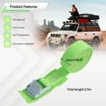 thumbnail image 6 of AUTOXBERT 6Pcs 1 in x 8 ft Lashing Straps Cinch Straps Green Cam Buckle Straps Adjustable Cargo Tie Down Straps 330 Lbs Loading Capacity, 6 of 11