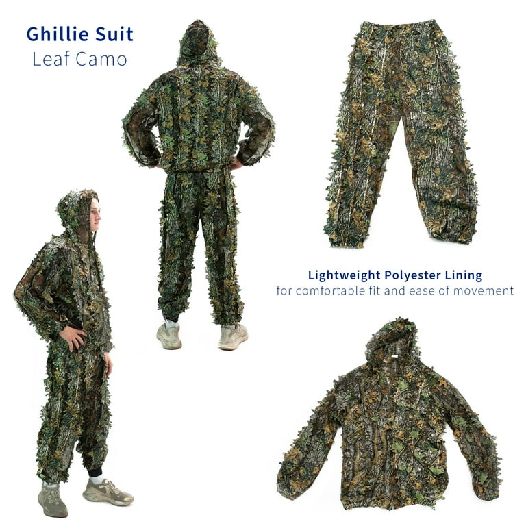 VIVO Adult XL/XXL Ghillie Suit - Leafy Camo Outfit for Forest Hunting - Walmart.com VIVO Adult XL/XXL Ghillie Suit - Leafy Camo Outfit for Forest Hunting - Walmart.com