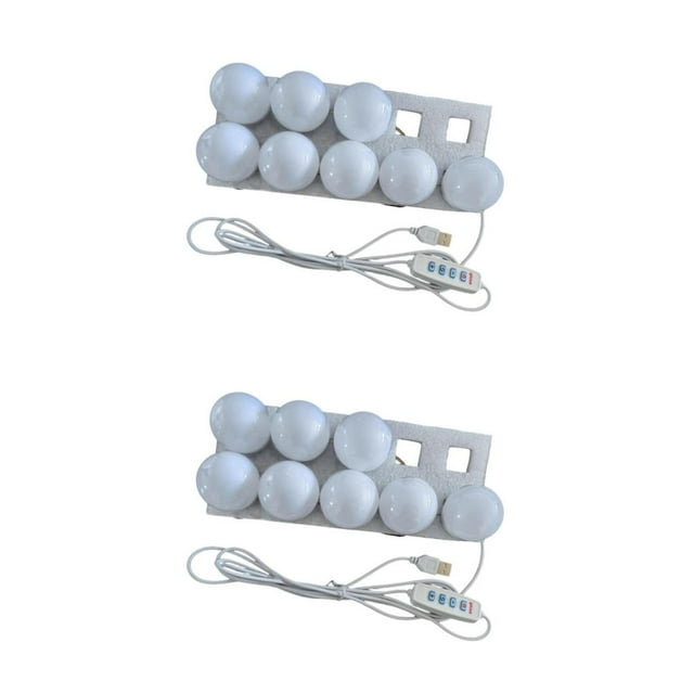 Destyer Style Coiffeuse Miroir LED Ampoules Lampe Kit Cosmétique 8 Ampoules 2Ensemble