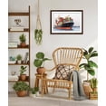 thumbnail image 3 of Art.com Cargo Freight Ship with Stacked Container at Harbor Terminal Photographic Print by Torsakarin, Brown Frame Wall Art, 44" x 32", 3 of 4