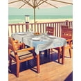 thumbnail image 2 of nqOlkjepod Blue Gray Palm Tree Outdoor Tablecloth with Umbrella Hole & Zipper, Vintage Summer Botanical Rectangle Table Cover 54x80 Inch, Dining Waterproof Table Cloth Protector for Patio/Party, 2 of 7