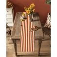 thumbnail image 4 of Hokiten Table Runners 72 Inches Long Dress Scarves, Burnt Orange Striped Farmhouse Kitchen/Dining Table Runner, Coffee Tablerunners, Thanksgiving Orange White Stripes 18x72 Inch, 4 of 7