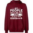 thumbnail image 2 of OXI Hoodie Sweatshirt - People Skills Fine Work, Basic Casual Hoodie for Men's and Women Fleece Hoodie Long Sleeve - Cardinal Red Medium, 2 of 3