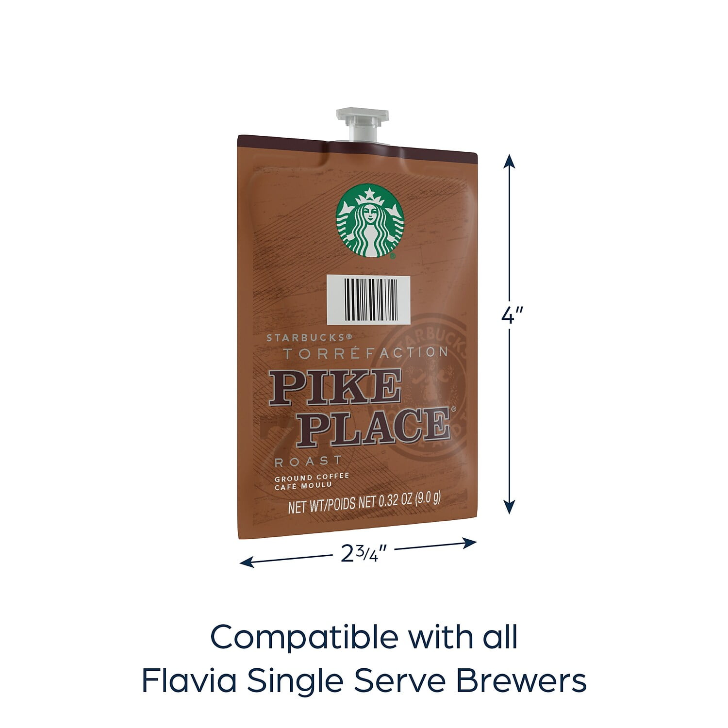 FLAVIA 48103 Starbucks Coffee Freshpack - Pike Place Roast (76/Carton)