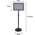 thumbnail image 2 of Poster Sign Stand, A4 Heavy Duty Pedestal Floor Standing Poster Board Frame Adjustable Height Poster Display Stand Sign Holder, Vertical and Horizontal View Sign Displayed, 2 of 7