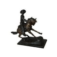 thumbnail image 2 of Nifao Remington Cowboy on marble Bronze Statue – Home Decor Sculpture, 24"L x 9"W x 23"H, 2 of 12