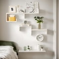 thumbnail image 4 of 5 Piezas Repisas Flotantes, Estantes Flotantes con Varios Estilos Que Se Pueden Ensamblar Libremente, Repisas Flotantes De Pared, Repisas para Recamara, para Dormitorio, Sala, Estudio, Cocina, Baño, 4 of 7