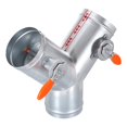 thumbnail image 1 of 5 Inch 3 Way Splitter, Y-Shaped Metal Manual Volume Damper for Vents Fans Extractors Range Hoods Heating Systems, 1 of 7