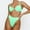 Green, variant on Dvkptbk Swimwear Women Cover Ups for Swimwear Women Women's Sexy High Breast Contrast Gradient Split Bikini Set Swimsuit