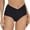 Black, variant on Women Vintage Waistband High Waist Bikini Bottom Swimwear Briefs Bikini Bottom Side Tie Thong Bathing Swimbottom,XL